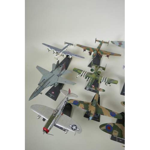 156 - Nineteen American 1:72, 1:100 and 1:144 scale aircraft models including an Avro Vulcan B Mk II, Boei... 