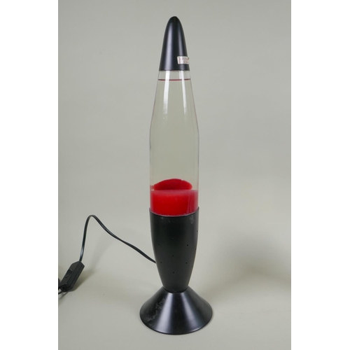 207 - A pair of retro Lloytron lava lamps, 45cm high