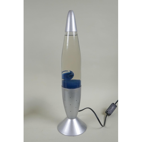 207 - A pair of retro Lloytron lava lamps, 45cm high