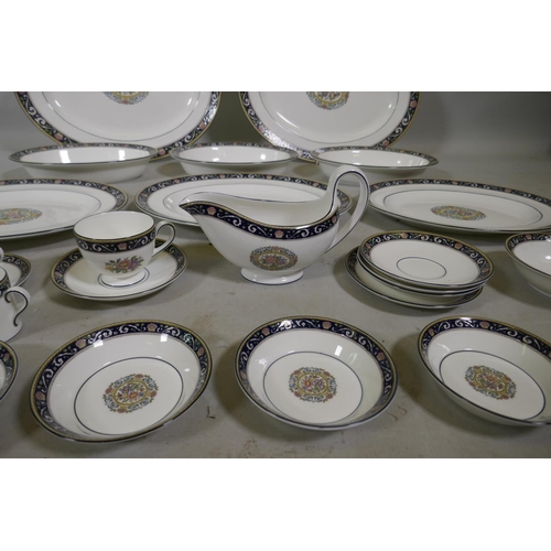 263 - A Wedgwood Runnymede part dinner service, to include oval serving plates and bowls, a gravy boat, cu... 