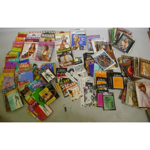 267 - A collection of erotic magazines and booklets, from the 1950s-1980s, Mayfair, Penthouse, various vol... 