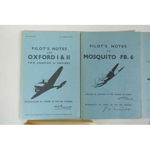 278 - A collection of Air Ministry and R.A.F. Pilot's Notes books for various aircraft, largest 15 x 24cm