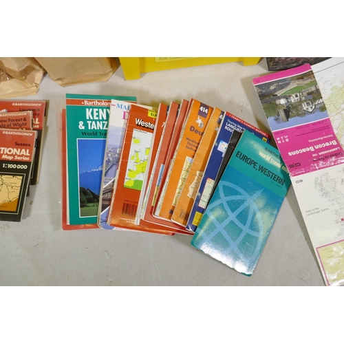 280 - A quantity of British and world Ordnance Survey Maps