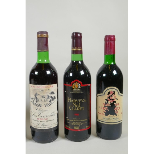 42 - Nine 1980s bottles of red wine to include Bouchard Pere & Fils-Volnay Clos des Chenes Premier Cr... 