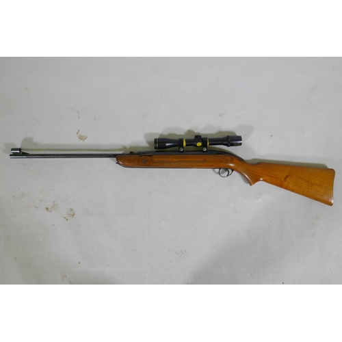 47 - A BSA Airsporter underlever air rifle with an ASI scope, serial no. GD2343E