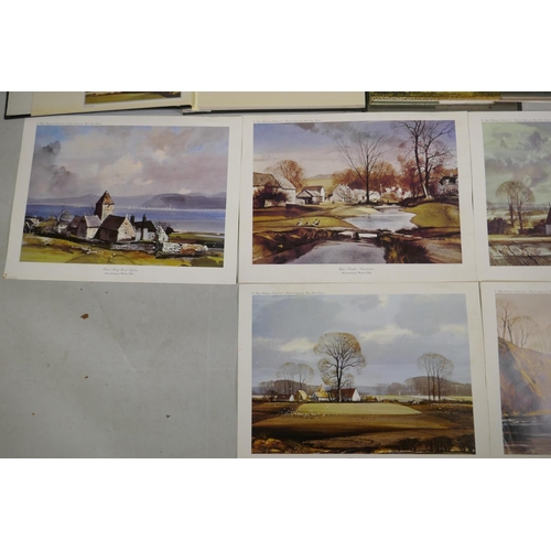 825 - Rowland Hilder, (American, 1905-1993), a large quantity of prints, loose and in albums, and two art ... 