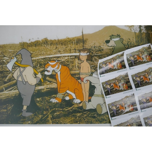 832 - After Banksy, Save or Delete, 2002 Greenpeace digital print, and an accompanying set of stickers, 59... 