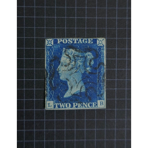 87 - An album of C19th to early C20th British stamps to include a Penny Black with four good margins and ... 