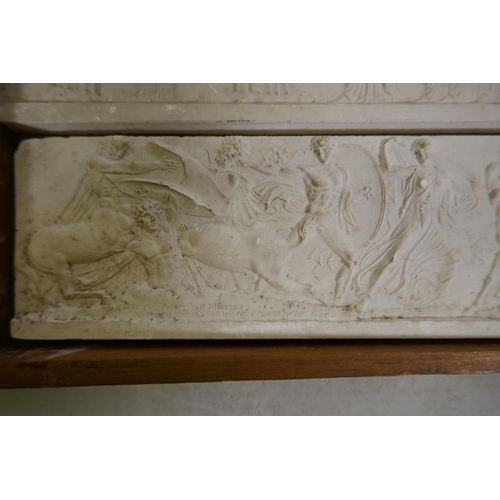 9 - After John Henning, Grand Tour plaster casts of the friezes from the Pantheon and Phygalian Marbles ... 