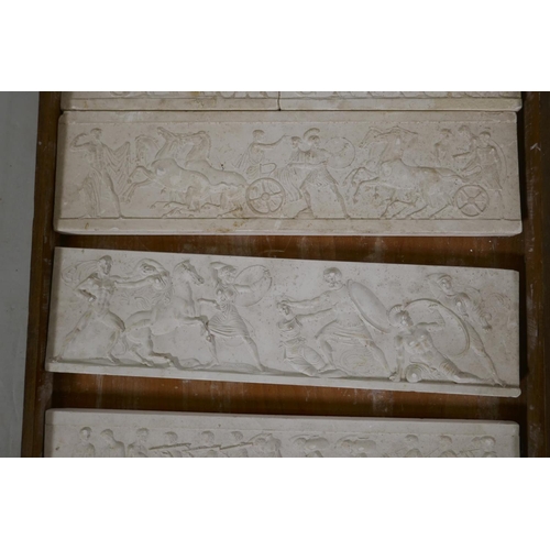 9 - After John Henning, Grand Tour plaster casts of the friezes from the Pantheon and Phygalian Marbles ... 