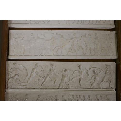 9 - After John Henning, Grand Tour plaster casts of the friezes from the Pantheon and Phygalian Marbles ... 