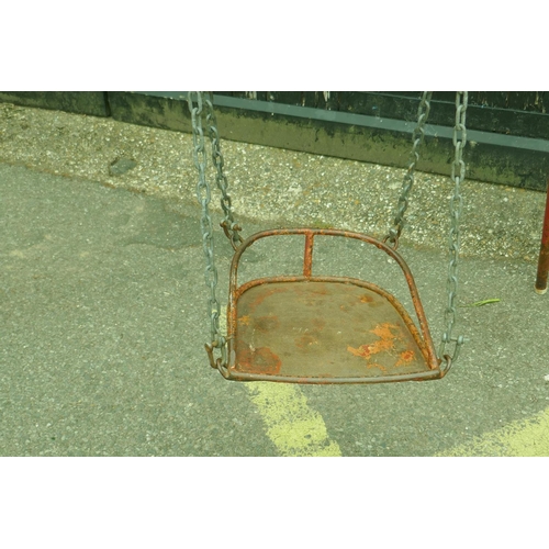 1091 - A child's vintage collapsible garden swing, 177cm high