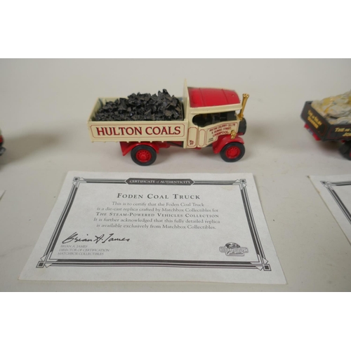 118 - Eight Matchbox Collectables diecast model steam powered engines from the Steam powered vehicles coll... 