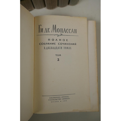 136 - A collection of Russian literature to include The Complete Works of Fyodor Dostoevsky, volumes 1-10,... 