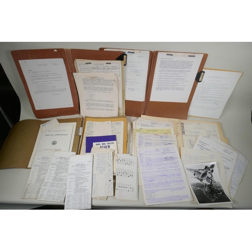 267 - A quantity of mid century US Naval Aviation documents, photographs, charts, guide books etc