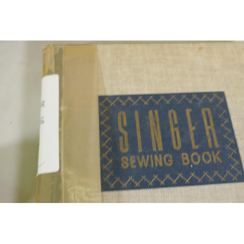 27 - A Singer 12K Family sewing machine with wood case, and the Singer sewing book, Mary Brooks Picken, p... 