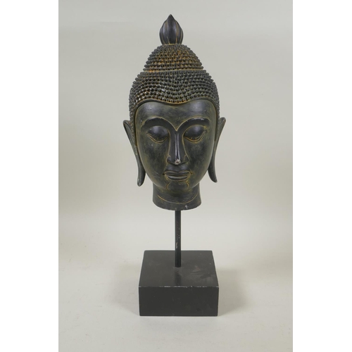 271 - A composition Buddha head, 35cm high