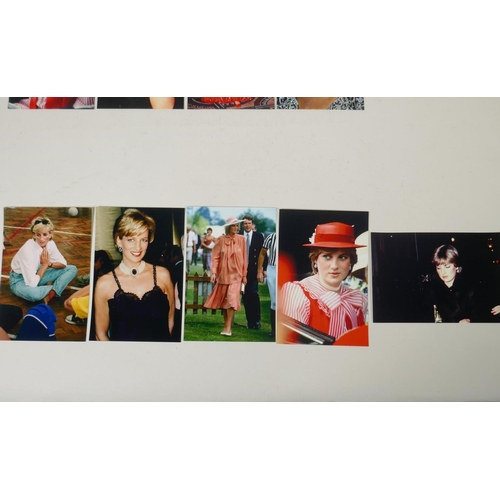 285 - A set of ten photographic slides depicting Princess Diana, and a set of accompanying photographs, 10... 