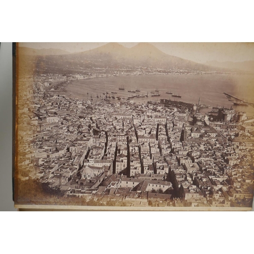 288 - An album of late C19th/early C20th photographs of European topographical scenes, many by Giorgio Som... 