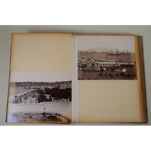 288 - An album of late C19th/early C20th photographs of European topographical scenes, many by Giorgio Som... 