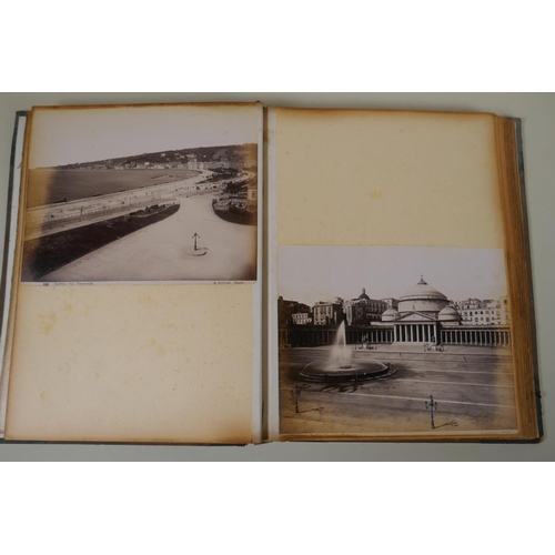 288 - An album of late C19th/early C20th photographs of European topographical scenes, many by Giorgio Som... 