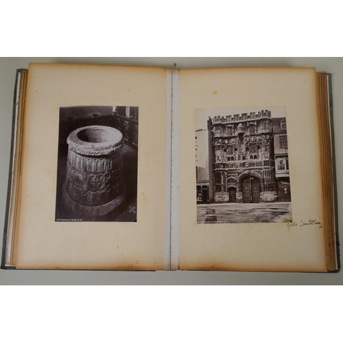 288 - An album of late C19th/early C20th photographs of European topographical scenes, many by Giorgio Som... 