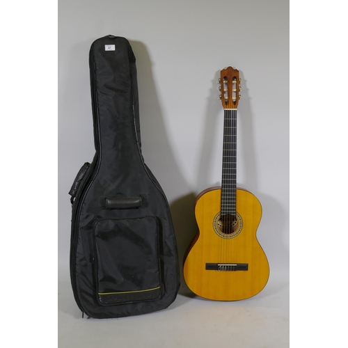 47 - A Palma PL50 Acoustic guitar with soft case