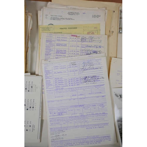 272 - A quantity of mid century US Naval Aviation documents, photographs, charts, guide books etc