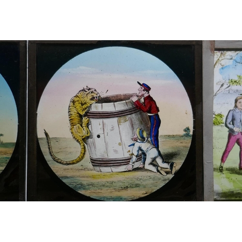 103 - Magic lantern slides, stories and fables, late C19th, 3¼