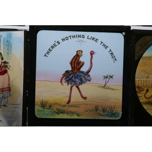 103 - Magic lantern slides, stories and fables, late C19th, 3¼