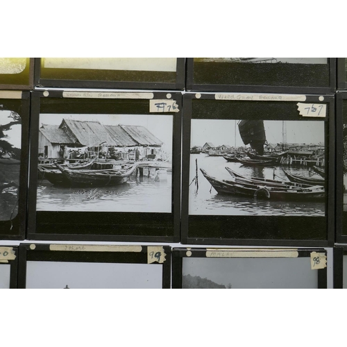 104 - Magic lantern slides, China, Japan, Ceylon, Singapore, Penang and Malacca, and personal slides from ... 