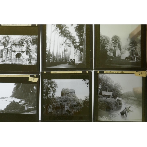 104 - Magic lantern slides, China, Japan, Ceylon, Singapore, Penang and Malacca, and personal slides from ... 