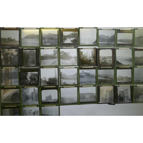 105 - Magic lantern slides, Scotland c.1910, the Lake District, English and Welsh countryside, some colour... 