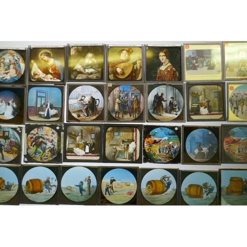 107 - Magic lantern slides, famous 'pictures of the world', 'Tale of a Tub', various stories, Salvation Ar... 