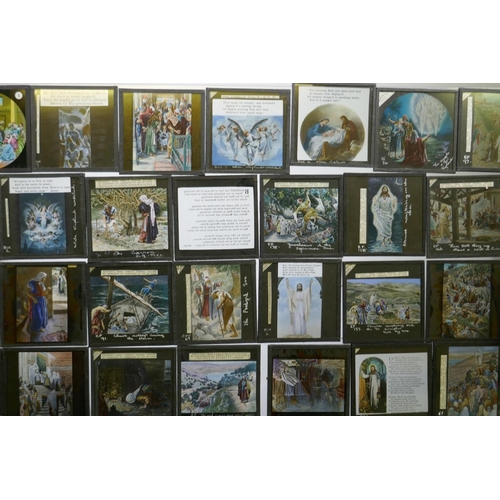 109 - Magic lantern slides, the Life of Christ, from Tissot's original pictures by permission of Lemercier... 