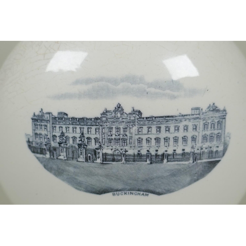 149 - A Queen Victoria Jubilee ceramic flask presented by Weston Bros, decorated with a transfer printed p... 