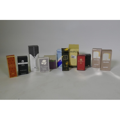 157 - Vintage perfumes, Yves Saint Laurent, Champagne, 50ml, bath and shower gel and soap; Van Cleef &... 