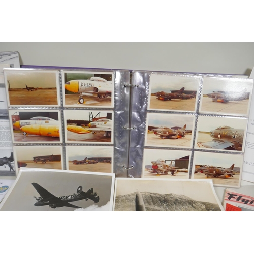 174 - A collection of C20th photographs of aircraft and other associated ephemera