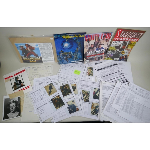 175 - A quantity of film and TV production documents, photos and associated ephemera, including Hornblower... 