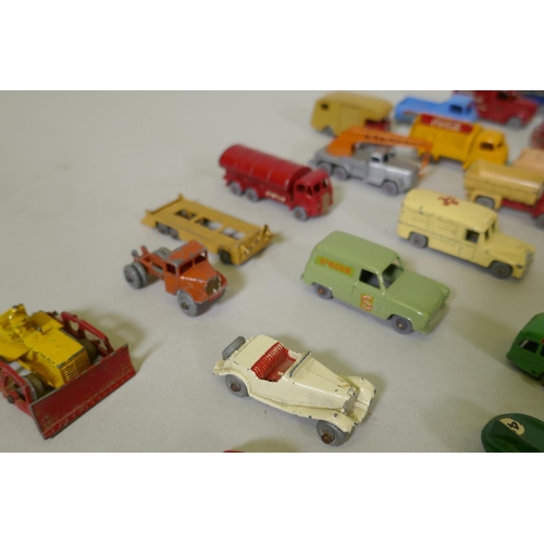 186 - A collection of Lesney Matchbox models, some pre-number, without boxes but the majority in good cond... 