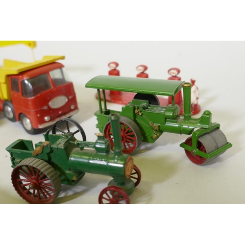 188 - Lesney Matchbox models of yesteryear, Fowler Showmen's engine road rollers etc, a Corgi ERF tipper, ... 