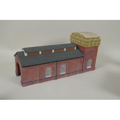 211 - A collection of Bachmann scenecraft 00 gauge model railway buildings to include the Traction Serving... 