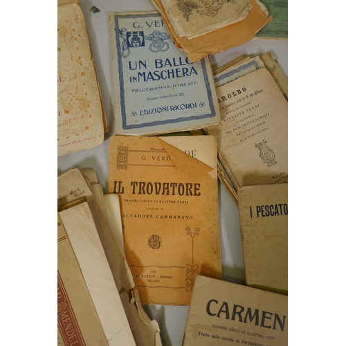 300 - A collection of opera programs, C19th and early C20th, for Italian and Maltese opera houses