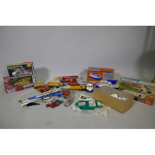 78 - Collection of Matchbox, Lesney and Corgi cars, commercial vehicles, a Hales life-like hobby kit, a H... 