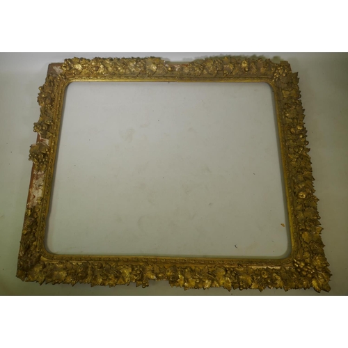 839 - A C19th giltwood and composition frame, AF, approx 140 x 165cm