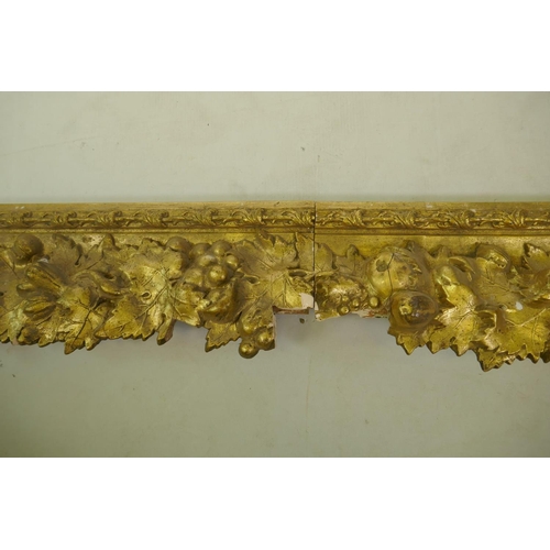 839 - A C19th giltwood and composition frame, AF, approx 140 x 165cm