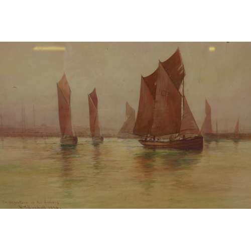 921 - William Minshall Birchall, The Departure of the Fishers, signed, titled and dated 1930, watercolour,... 