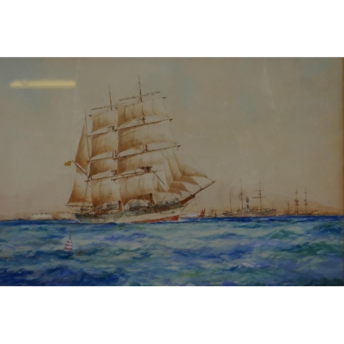 922 - William Minshall Birchall, Under the Spanish Ensign, signed, titled and dated 1925, watercolour, 36 ... 