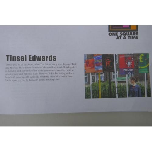 949 - Tinsel Edwards, (British), Signs of the Times (Pricey), mixed media on an estate agent's sign, displ... 