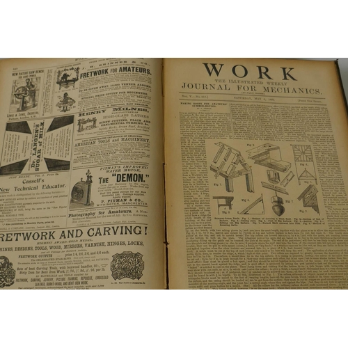 97 - 'Work', the illustrated weekly journal for mechanics, in five volumes, 1893-1899, pub. Cassell &... 